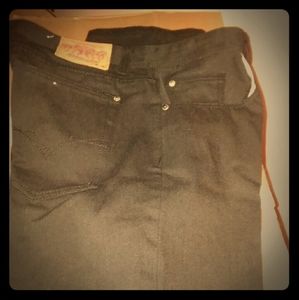 NEW W/O TAGS MENS Solid Black Denium Blue Jeans